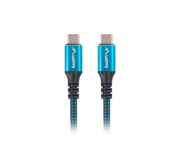 LANBERG Kabel USB-C M/M USB4 1.2m 100W 8K 60HZ czarno-niebieski CA-CMCM-45CU-0012-BK - 1086475 - zdjęcie 3